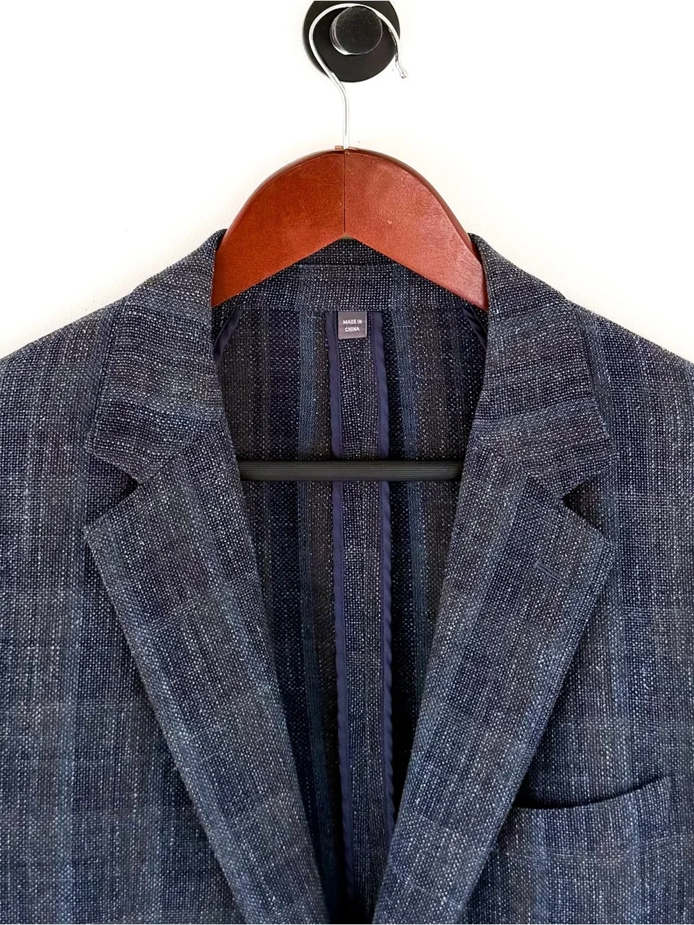 NEW Bonobos Men's Blue Plaid Italian Wool Blazer Lightweight Hopsack 40S Slim